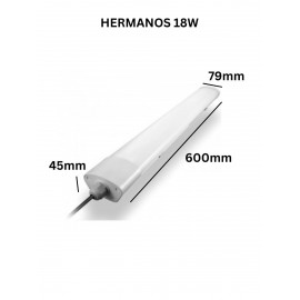 Etanche Saillie Mural Plafond IP65 IK08 HERMANOS ECO Dimensions 18W