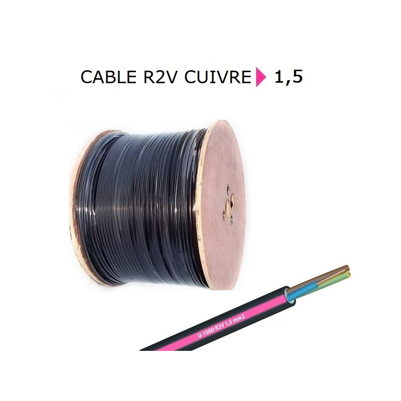CABLE CUIVRE R2V 7G1,5