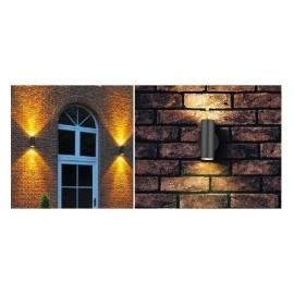 Applique saillie mural cylindrique IP65 IK10 TEKA noir application