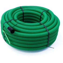 Gaine telephonique TPC annelee reseaux enterres VERT Diametre 40 mm (cdt 50m)+ MANCHON (Prix 50 M)