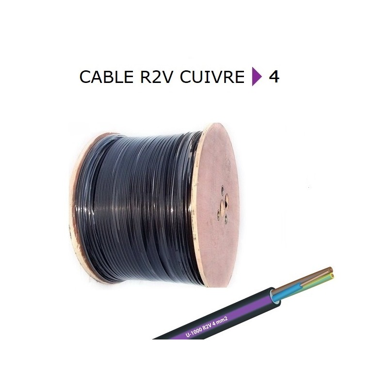 CABLE CUIVRE R2V 4X4