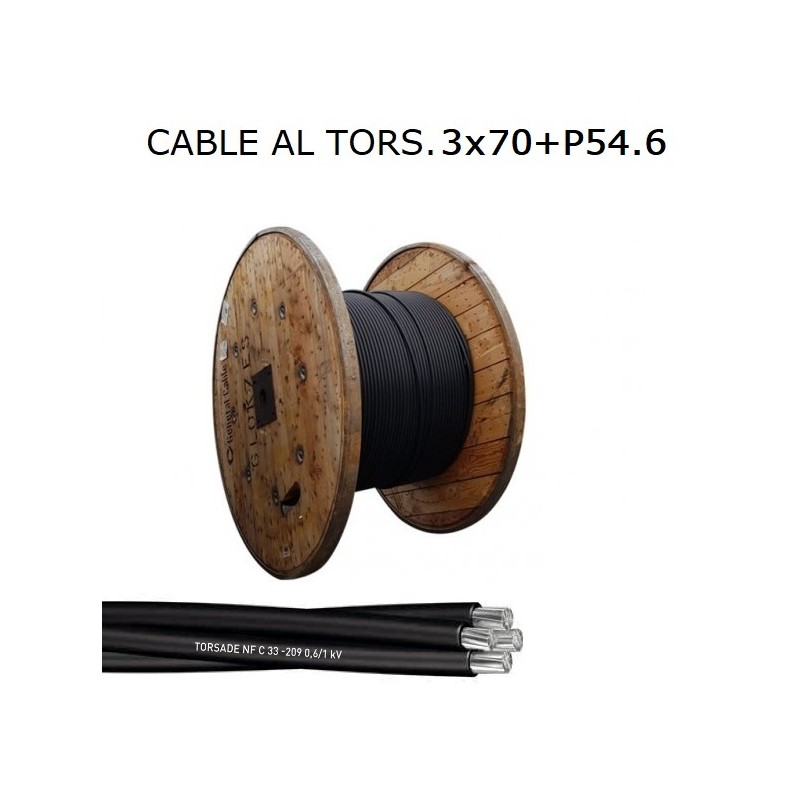 Cable torsade aerien aluminium 3X70+P54.6 mm2