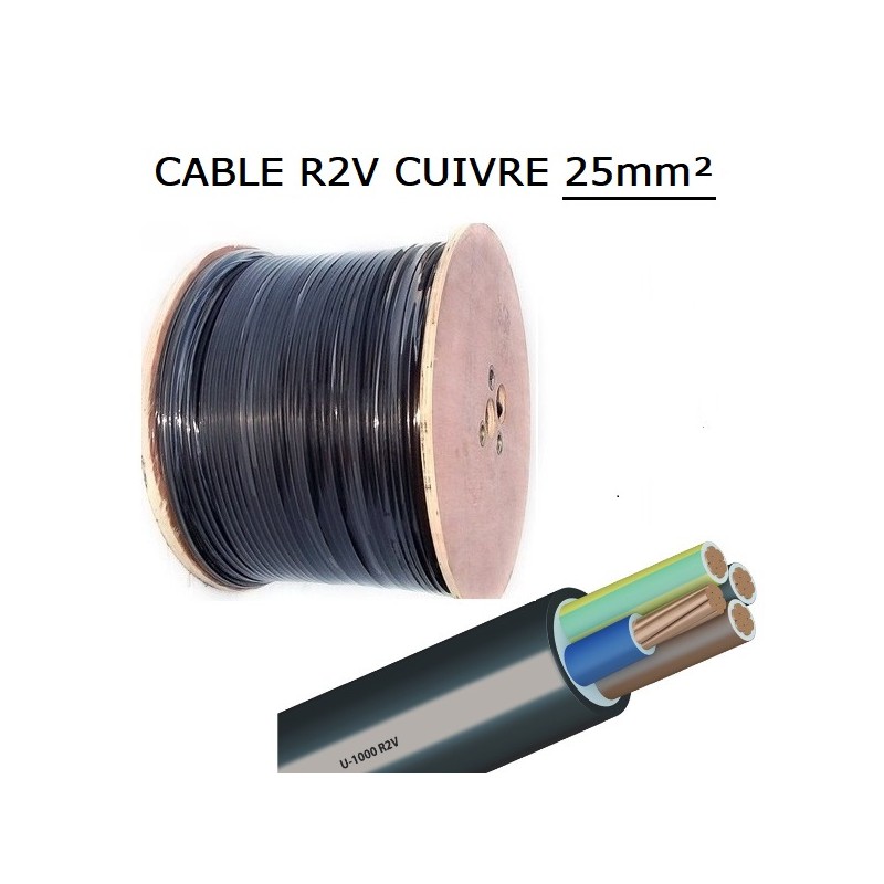 CABLE CUIVRE R2V 4X25