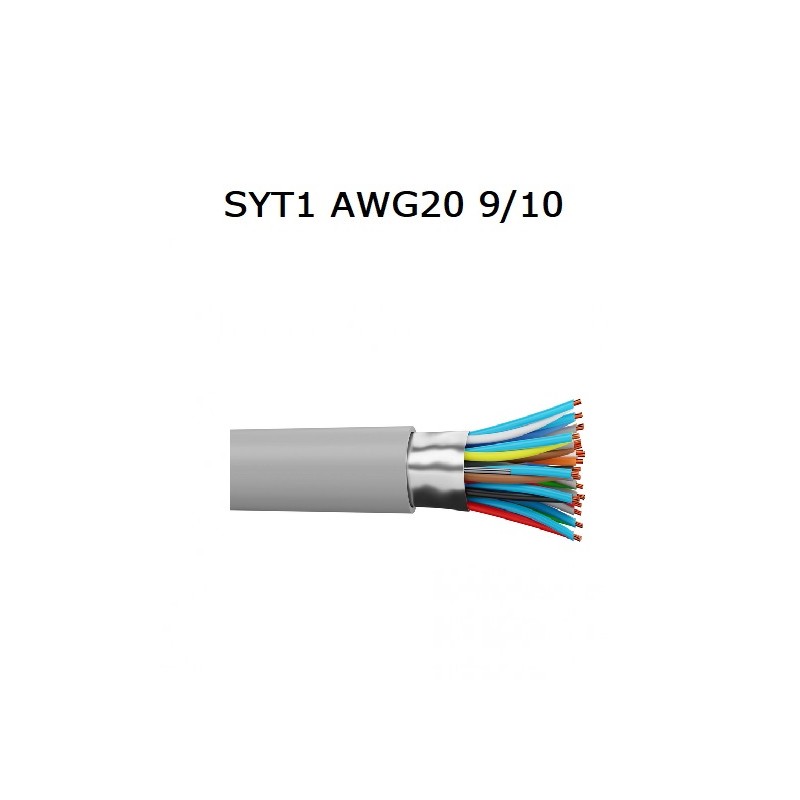 Cable telephonique SYT1 1 paire AWG20 GRIS (1 paire 9/10)
