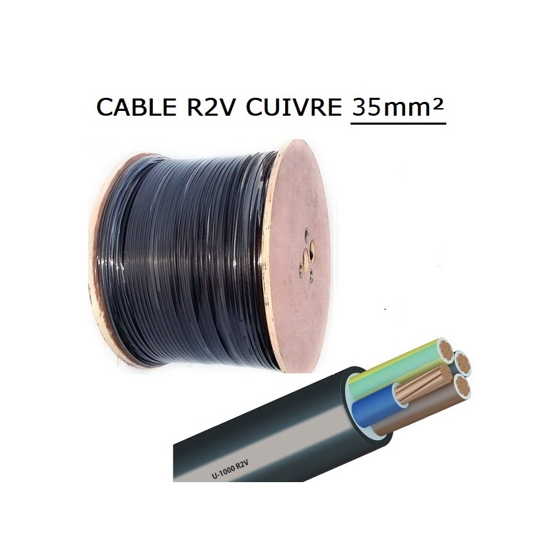 CABLE CUIVRE R2V 3X35