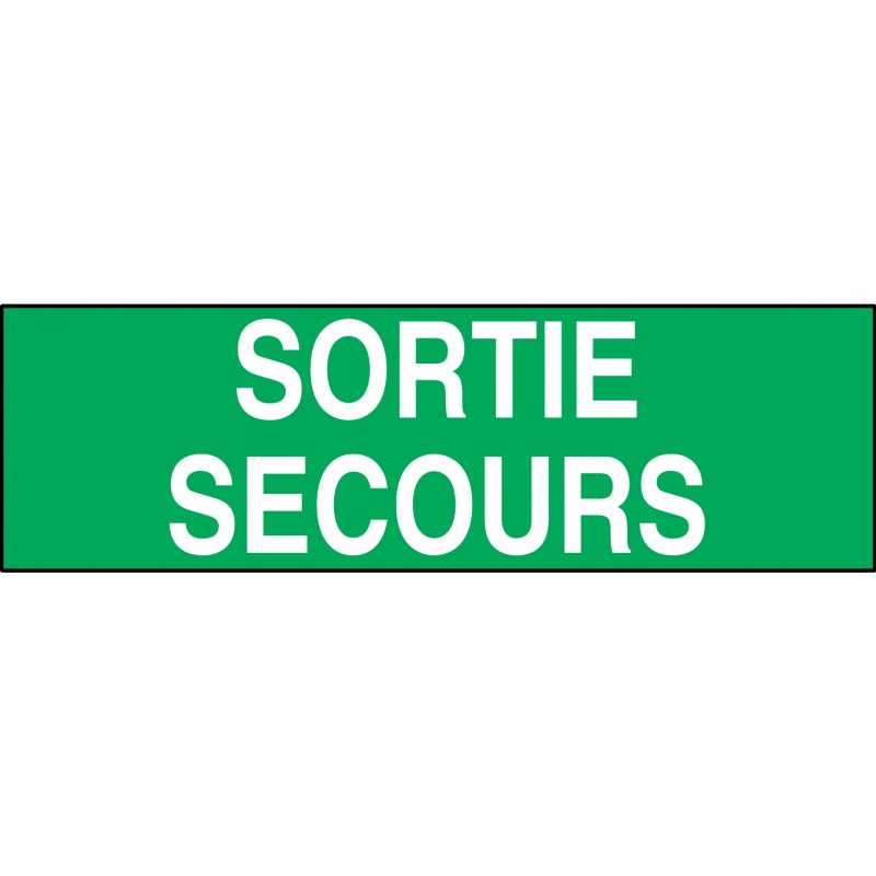 ETI. STD SORTIE SECOURS Haut. 7cm