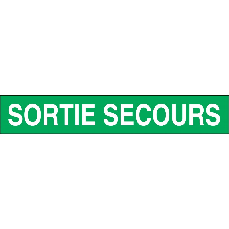 ETI. SORTIE SECOURS Haut. 4cm etroite