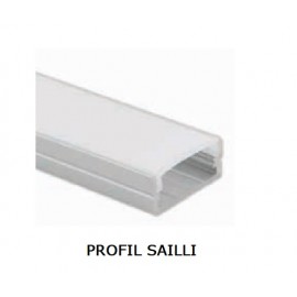PROFIL ALU SAILLI 17.3*7  BARRE 2ML + Diffuseur