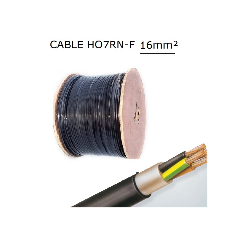 Cable HO7RN-F 4G16 extra souple 4x16mm² prix au mètre