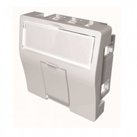 PLASTRON 45x45 1 RJ45 (LOT de 8) (Prix 8 U)