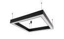 Lustre Suspension Epuré SHORE– Luminaire Design Carré en Métal Noir ou Blanc pour Salon & Bureau