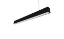 Lustre Suspension Design SURLINE– Luminaire Moderne Rectangulaire en Métal Noir ou Blanc pour Salon, Hotel & Bureau